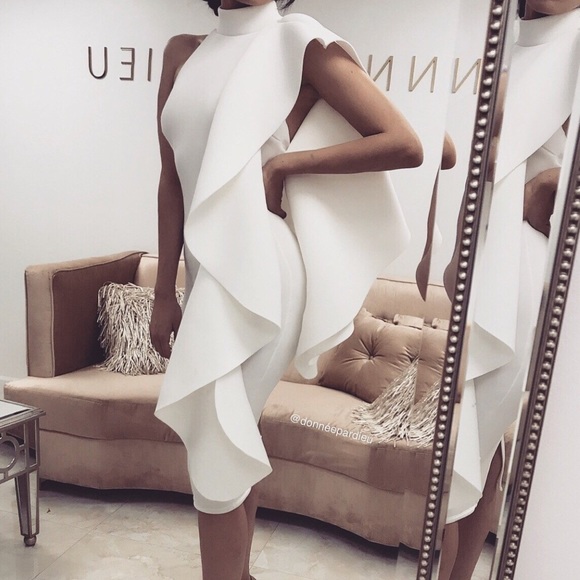 statement white dress